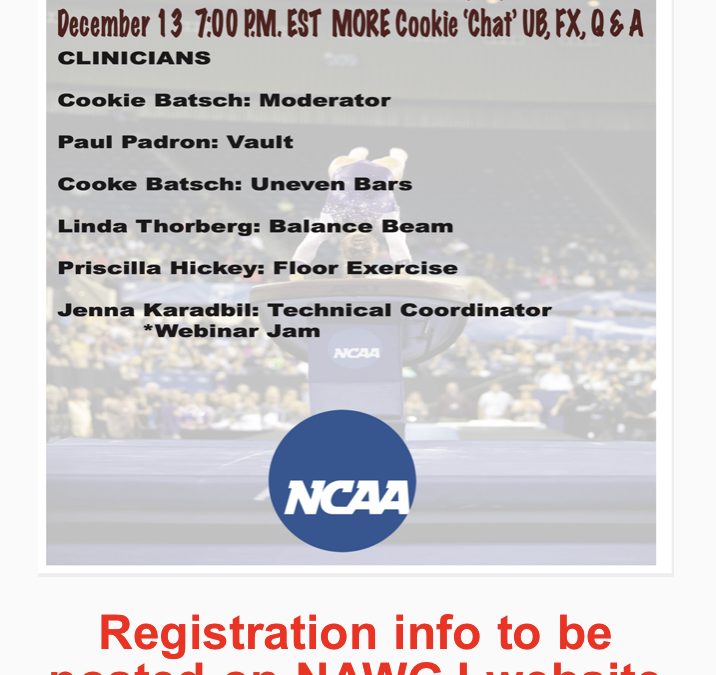 NAWGJ – Save the Date!! NCAA Virtual Judging Clinics